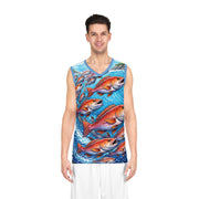 Red Snapper Hooked - Mesh Tank Jersey - Playing Hooki