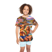 Retro 70s Summer - Kids & Youth Performance Jersey - Playing Hooki