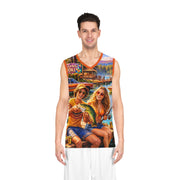 Retro 70s Summer - Mesh Tank Jersey - Playing Hooki
