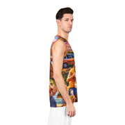 Retro 70s Summer - Mesh Tank Jersey - Playing Hooki