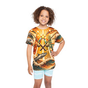 Retro 70s Trevally - Kids & Youth Performance Jersey - Playing Hooki
