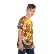 Retro 70s Trevally - Kids & Youth Performance Jersey - Playing Hooki