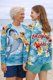 Shark Punch - Big & Little Rashie UV Protection Bundle - Playing Hooki