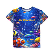 Silvery 'Man, I Love Fishing' MILF - Kids & Youth Performance Jersey - Playing Hooki