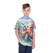 Stay Awhile Octopus - Kid & Youth Performance Jersey Tee - Playing Hooki