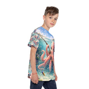 Stay Awhile Octopus - Kid & Youth Performance Jersey Tee - Playing Hooki