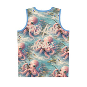 Stay Awhile Octopus - Mesh Tank Jersey - Playing Hooki