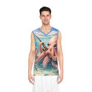 Stay Awhile Octopus - Mesh Tank Jersey - Playing Hooki