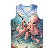 Stay Awhile Octopus - Mesh Tank Jersey - Playing Hooki