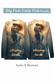 Surfer & Mermaid - Big & Little Rashie UV Protection Bundle - Playing Hooki