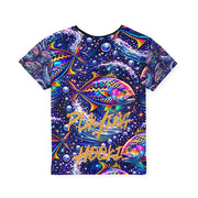 Vibrant Neon Bass - Kids & Youth Performance Jersey Tee - Playing Hooki
