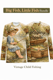 Vintage Child Fishing - Big & Little Rashie UV Protection Bundle - Playing Hooki