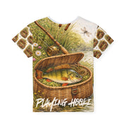 Vintage Child Fishing - Kids & Youth Performance Jersey - Playing Hooki