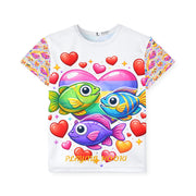 Y2K Kawaii Fish Hearts - Kids & Youth Performance Jersey - Playing Hooki